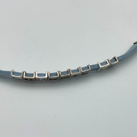 Girls Light Blue & Silvertone Brownie Girls Scout 6 inch  Slider Bracelet. - Picture 3 of 5